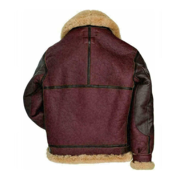 Mens Aviator George Bomber Leather Jacket - Image 2