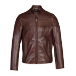 Mens Dark Brown Onyx Leather Jacket
