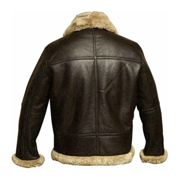 Mens Aviator Raf Flight Leather Jacket - Image 3