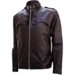 Versatile Mens Brown Biker Leather Jacket
