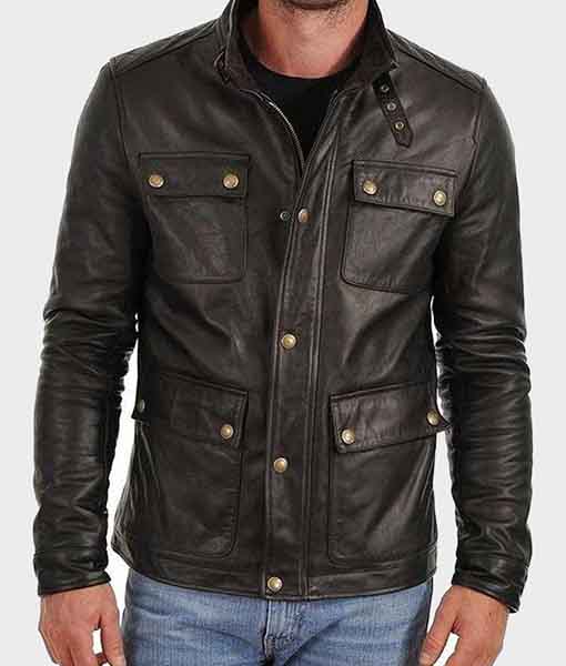 Men’s Black Biker Leather Jacket