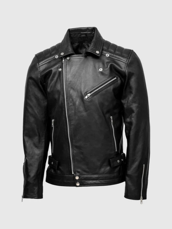 Quilted leather outerwear for men