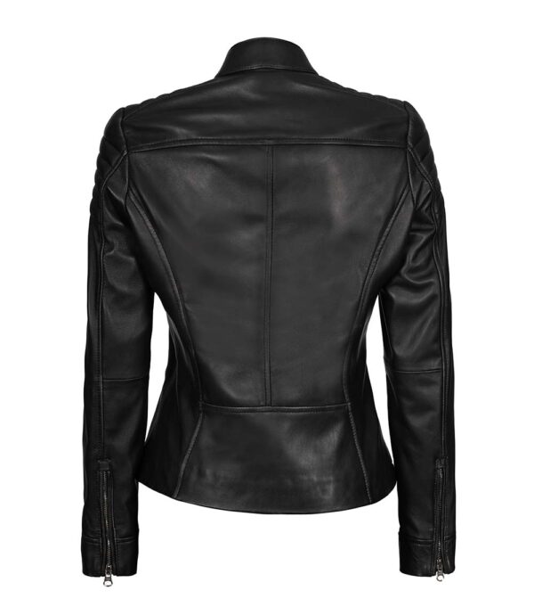 Slim-fit café racer motorcycle jacket