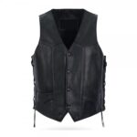 Mens Side Lace Leather Vest