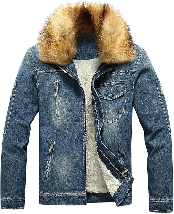 Denim Jacket Sheepskin Collar