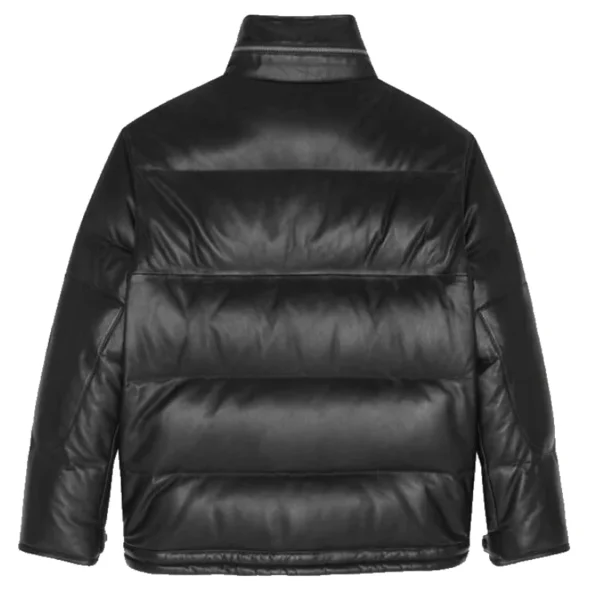 Men’s Puffer Lambskin Leather Jacket