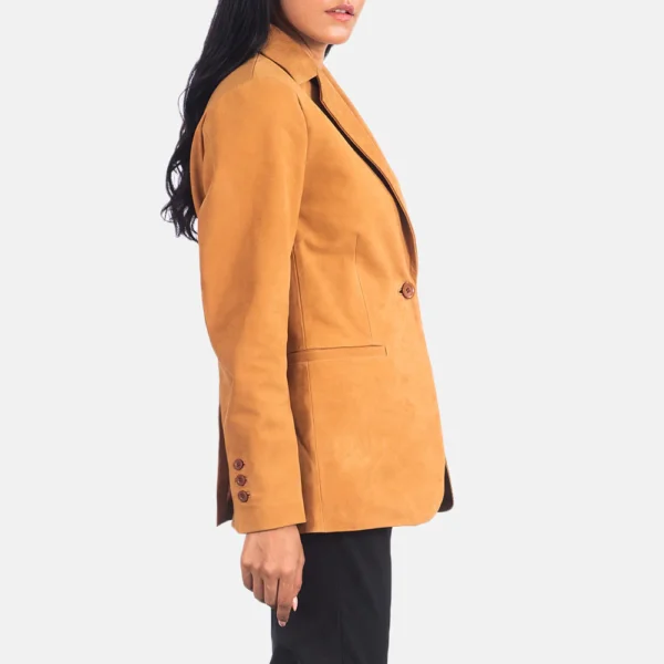 Womens Norma Brown Nubuck Blazer
