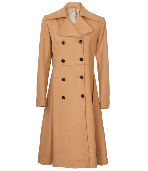 Womens Beige Wool Coat