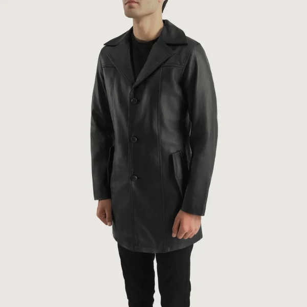 Mens-winter-black-leather-coat