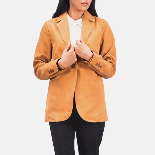 Womens Norma Brown Nubuck Blazer