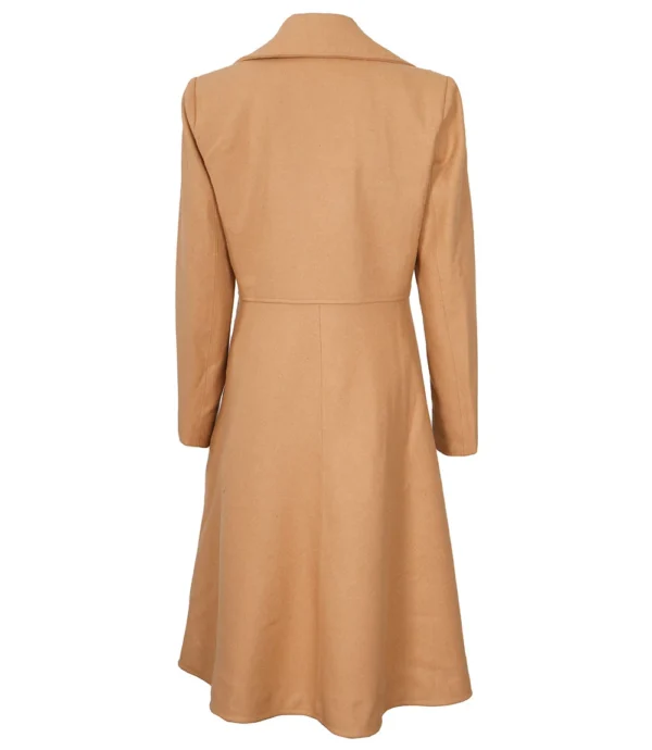 Womens Beige Wool Coat