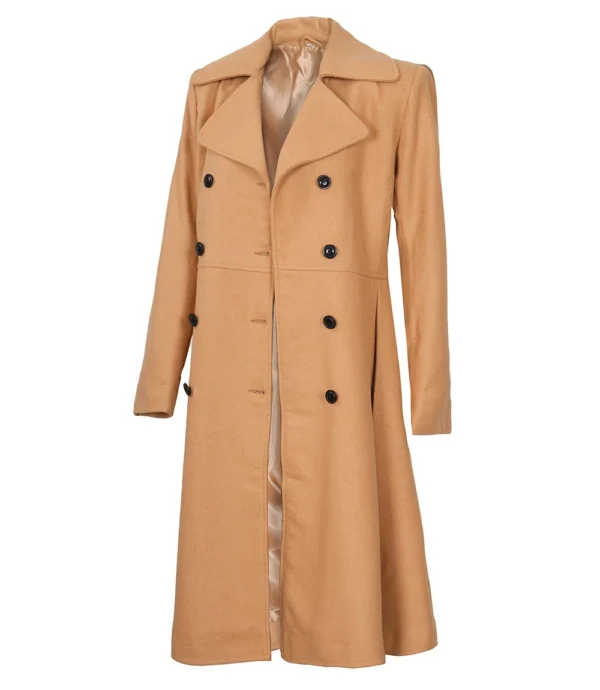 Womens Beige Wool Coat