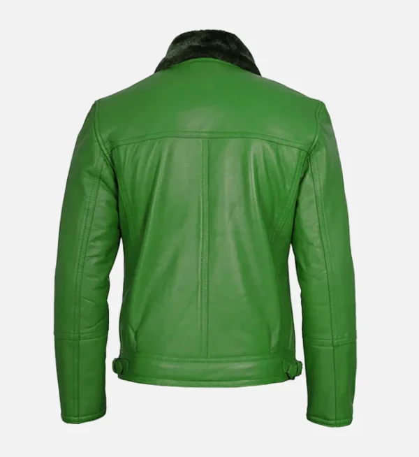 Mens-winter-green-shearling-jacket